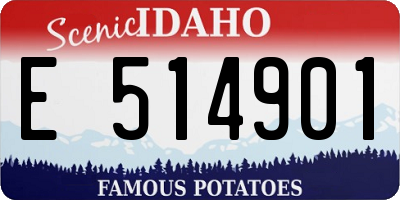 ID license plate E514901