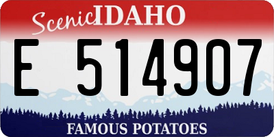 ID license plate E514907