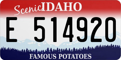 ID license plate E514920