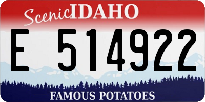 ID license plate E514922