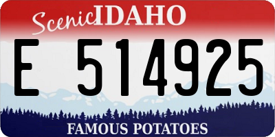 ID license plate E514925