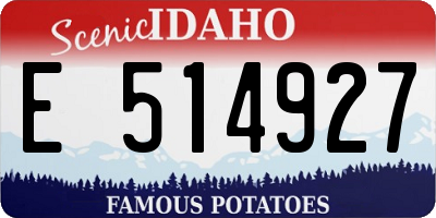 ID license plate E514927