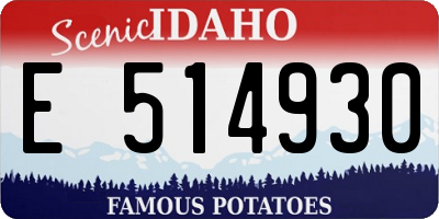 ID license plate E514930