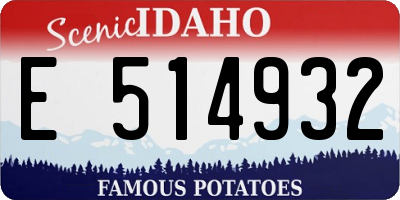 ID license plate E514932
