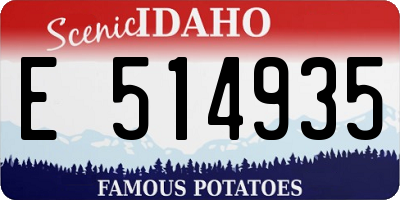 ID license plate E514935