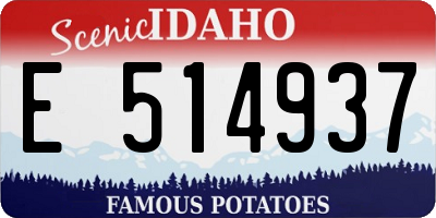 ID license plate E514937