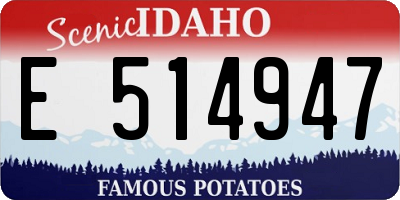 ID license plate E514947