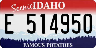 ID license plate E514950