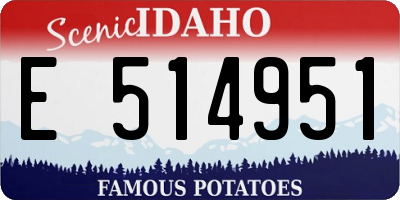 ID license plate E514951