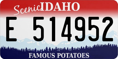 ID license plate E514952