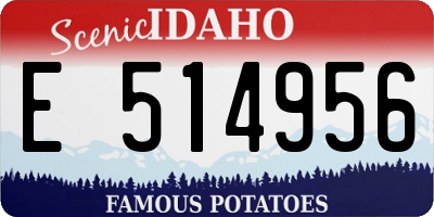 ID license plate E514956