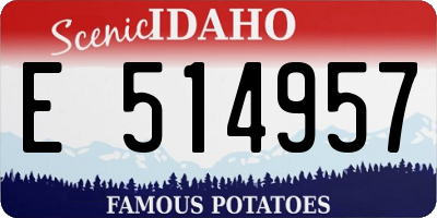 ID license plate E514957