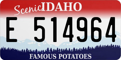 ID license plate E514964