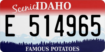 ID license plate E514965