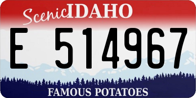 ID license plate E514967