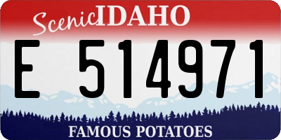 ID license plate E514971