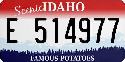 ID license plate E514977