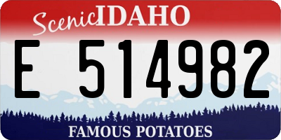 ID license plate E514982