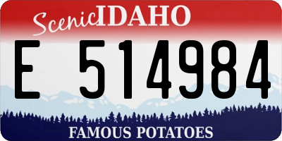 ID license plate E514984
