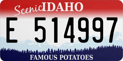 ID license plate E514997