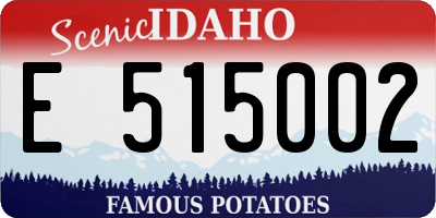 ID license plate E515002