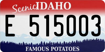ID license plate E515003