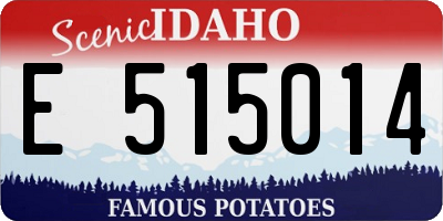 ID license plate E515014