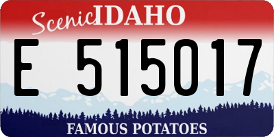 ID license plate E515017