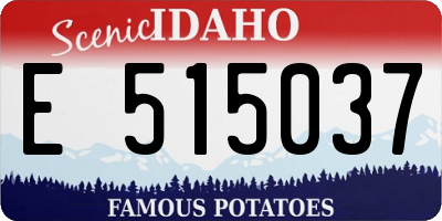 ID license plate E515037