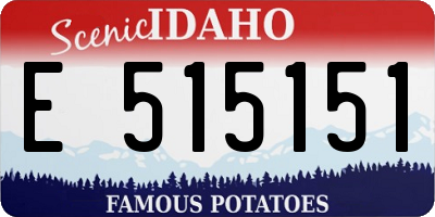 ID license plate E515151