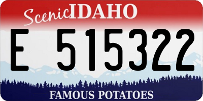 ID license plate E515322