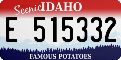 ID license plate E515332
