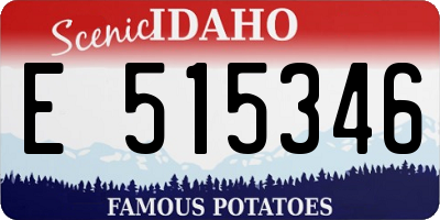ID license plate E515346