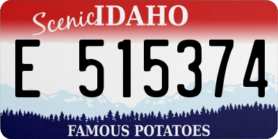 ID license plate E515374