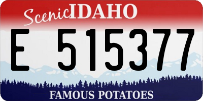 ID license plate E515377