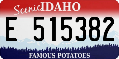 ID license plate E515382