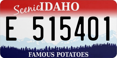 ID license plate E515401
