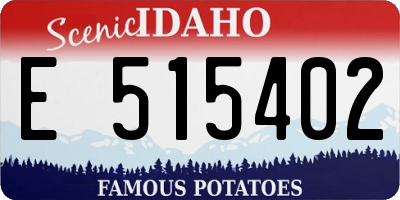 ID license plate E515402