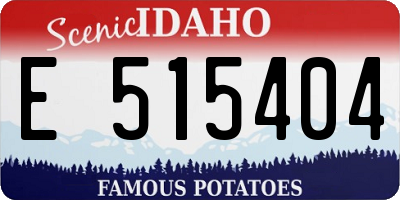 ID license plate E515404