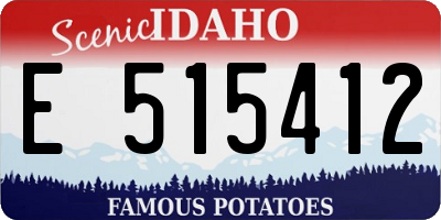 ID license plate E515412