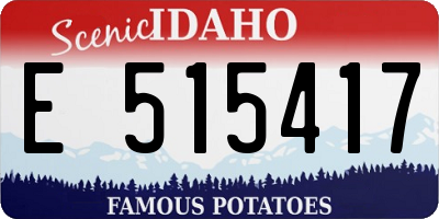 ID license plate E515417
