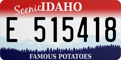 ID license plate E515418