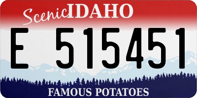 ID license plate E515451