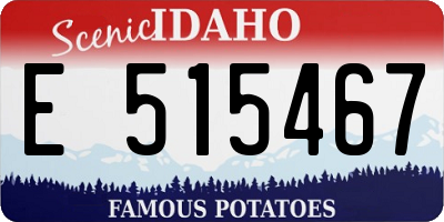 ID license plate E515467