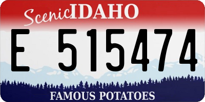 ID license plate E515474