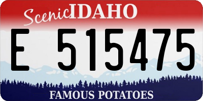 ID license plate E515475