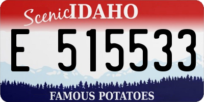 ID license plate E515533