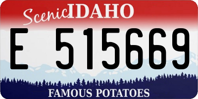 ID license plate E515669