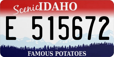 ID license plate E515672