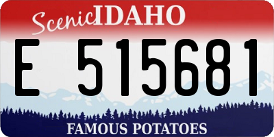 ID license plate E515681